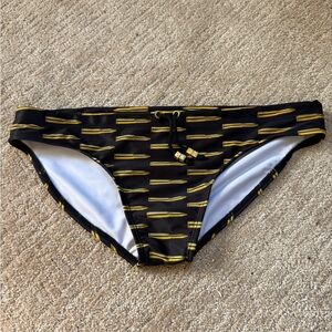 Men's Black & Gold Swim Brief